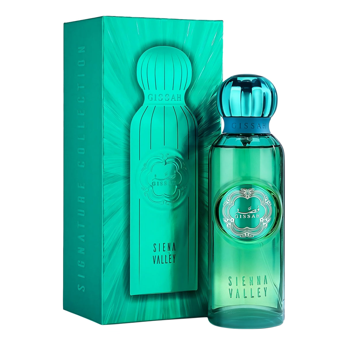 Gissah Sienna Valley Eau de Parfum 200 ml flaske og æske
