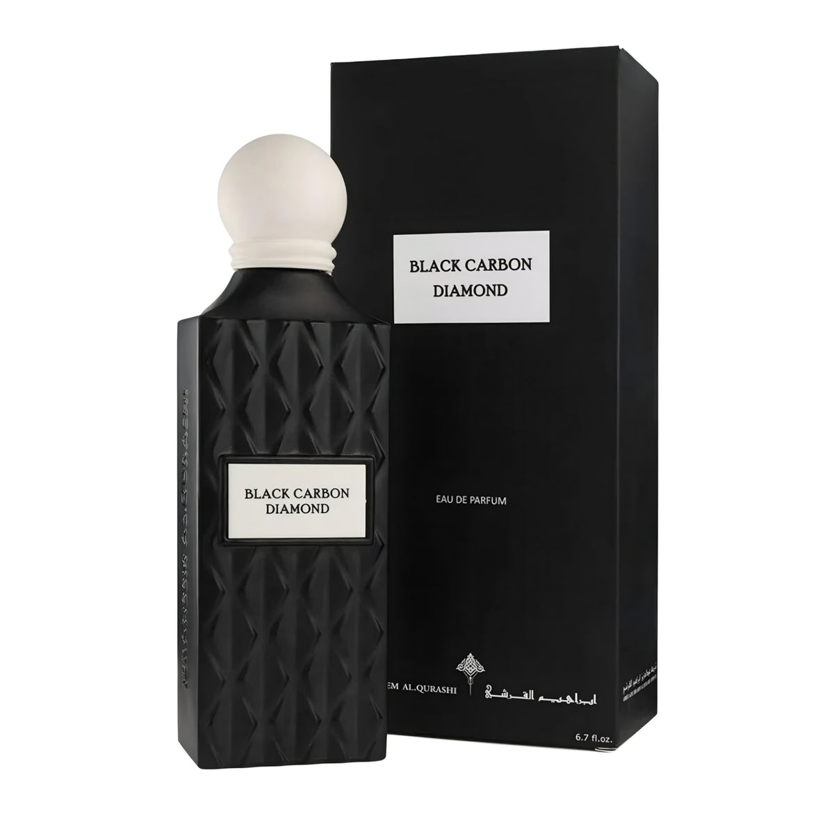 Ibrahim Al Qurashi Black Carbon Diamond parfume 150 ml flaske og æske