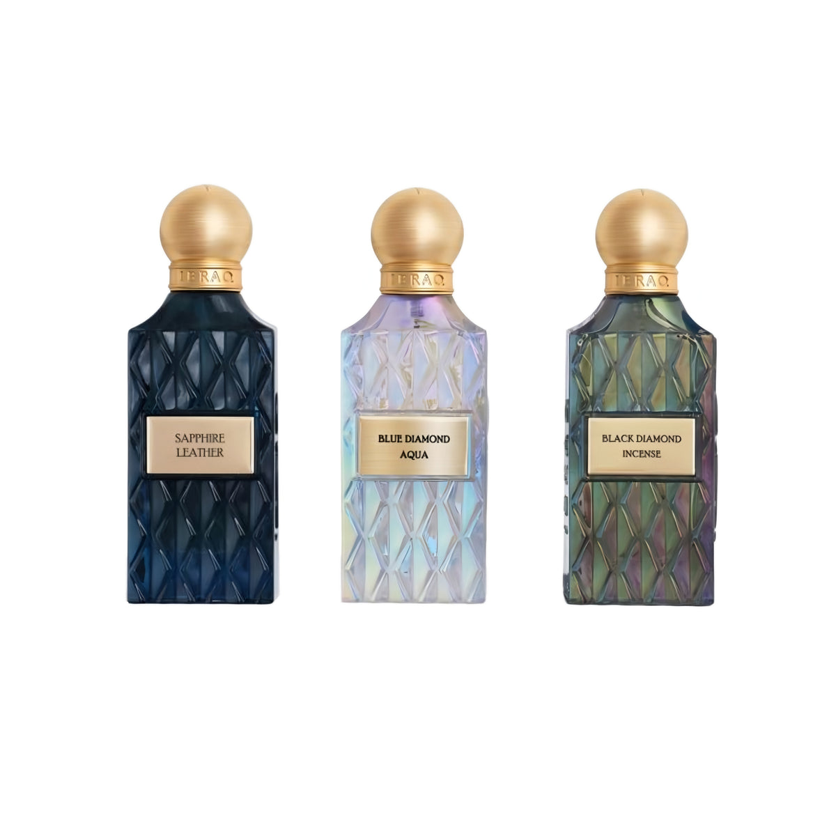 Ibrahim Al Qurashi Diamond Blue Box parfumesæt 3 x 75 ml – billede 2