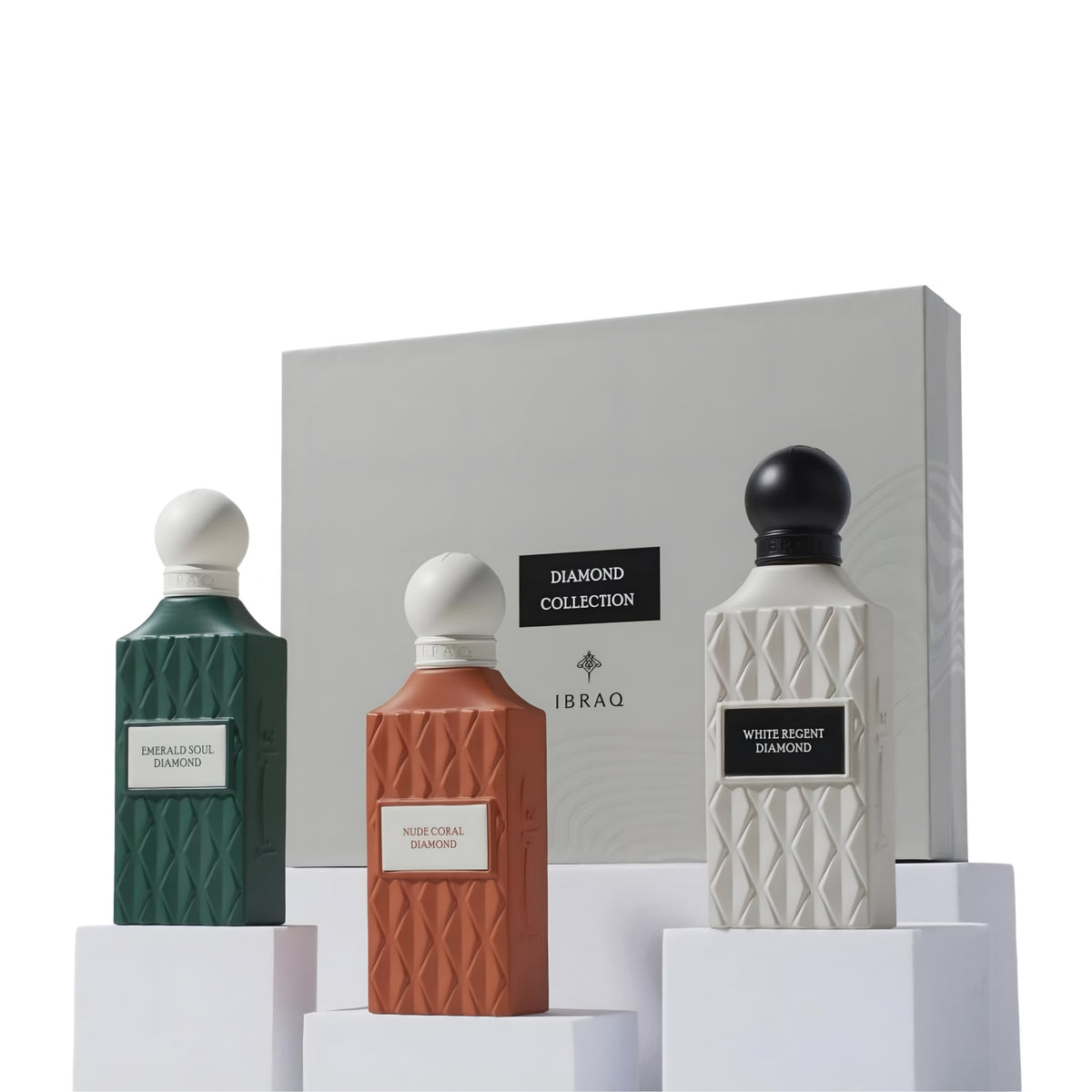 Ibrahim Al Qurashi Diamond Grey Box parfumesæt 3 x 75 ml – billede 3