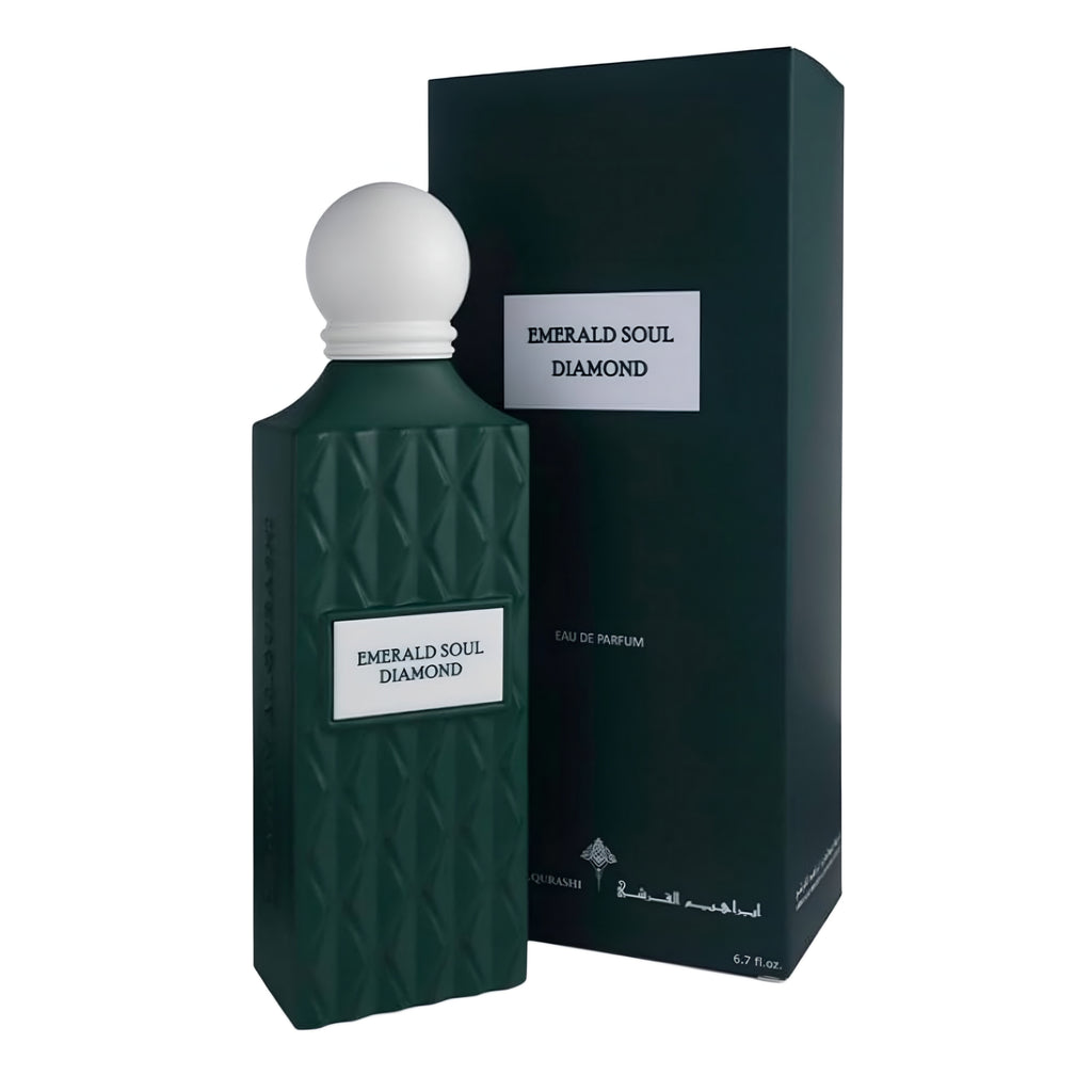 Ibrahim Al Qurashi Emerald Soul Diamond parfume 150 ml flaske og æske